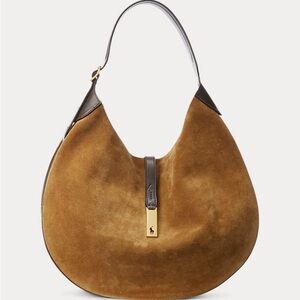 Ralph Lauren Tan Suede Hobo Bag